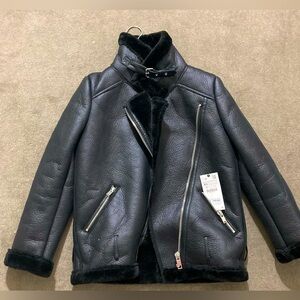 ZARA COLLECTION DOUBLE-FACED FAUX BIKER JACKET